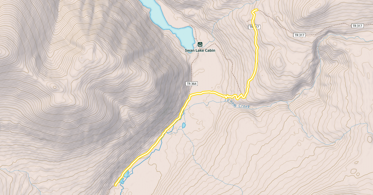 Map preview of Resurrection Pass Trail