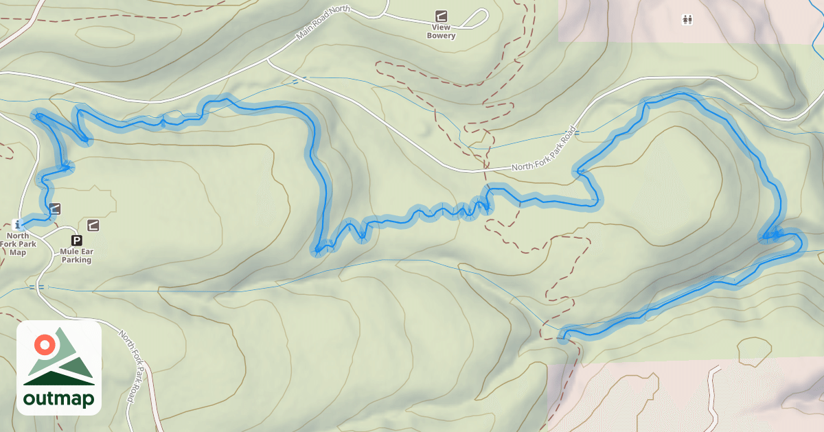 Map of Mule Shoe Trail
