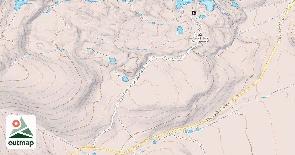 Map of Deer Lakes Snowmobile