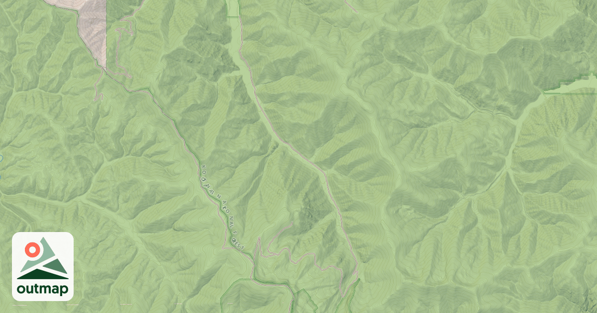 Map of E FK ELK CREEK