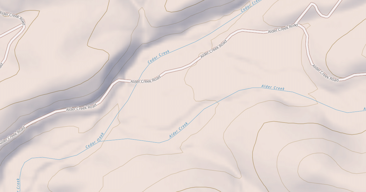 Map preview of ALDER CREEK C.G.