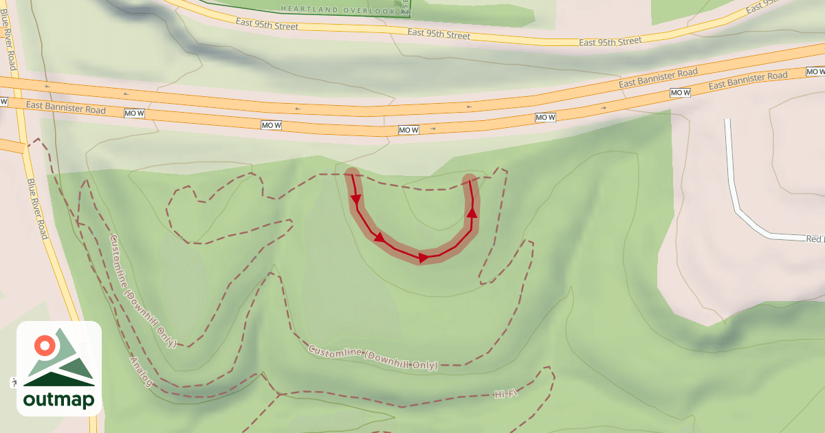 Map of Customline (Downhill Only)