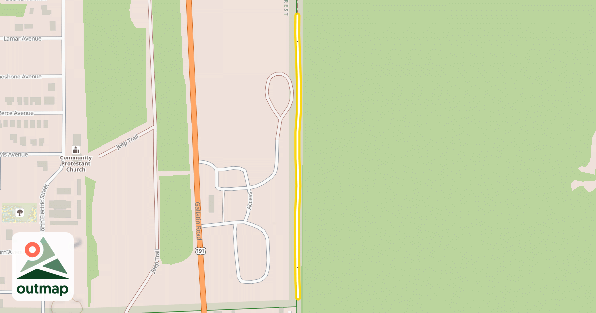 Map of Boundary A-B