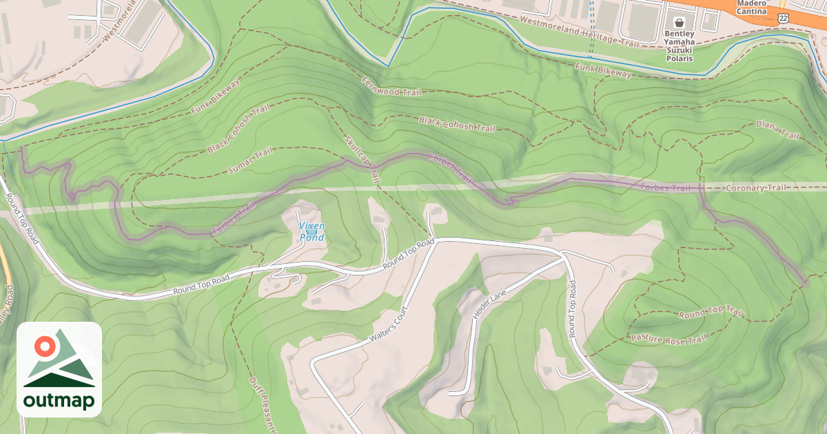 Map of Forbes Trail