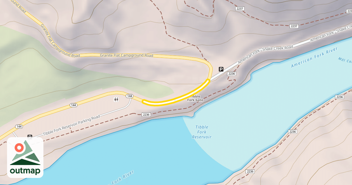 Map of Granit Flat Winter Access