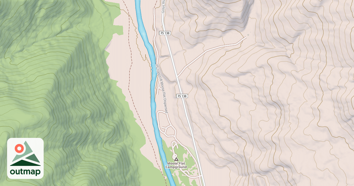 Map of MOOSE FLAT DISPERSED