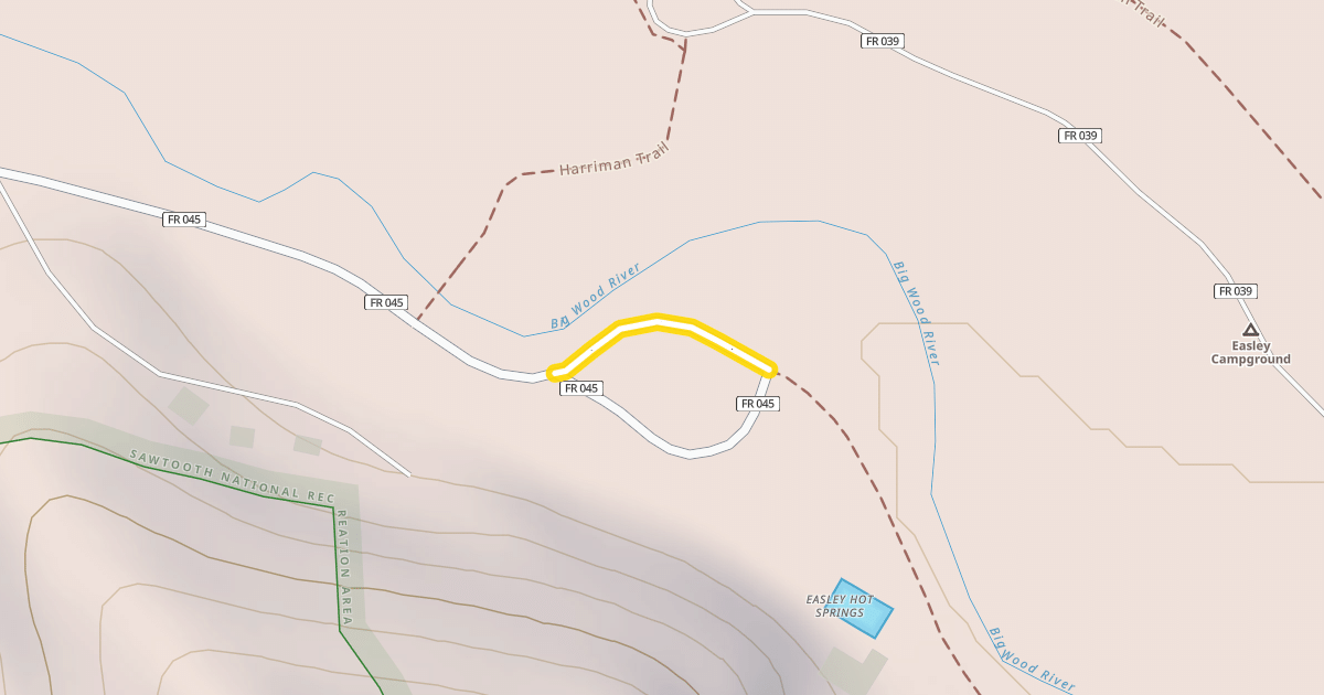 Map preview of North Easley Hot Springs Road
