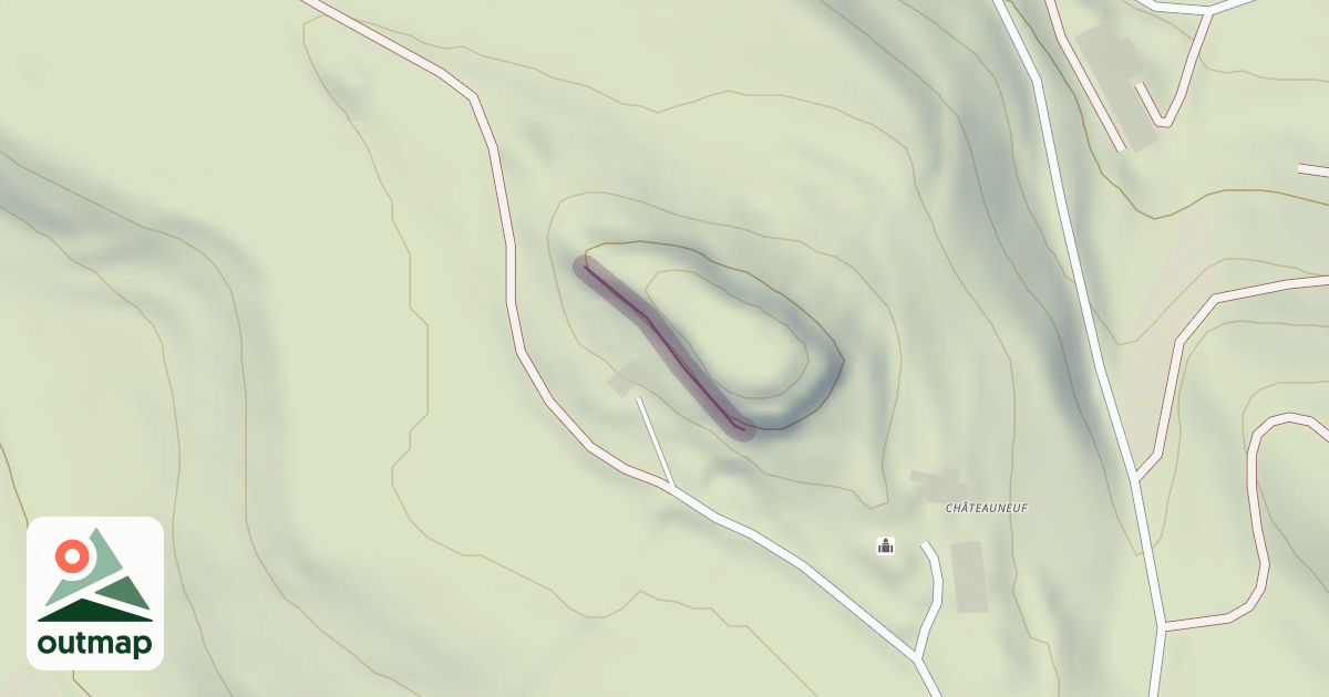 Map of Orgues de Châteauneuf