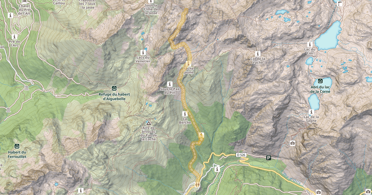 Map preview of Dent du Pra — Le Rivier d'Allemont