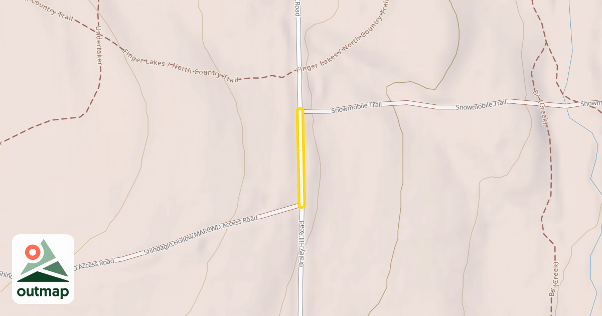 Map of Braley Hill Road