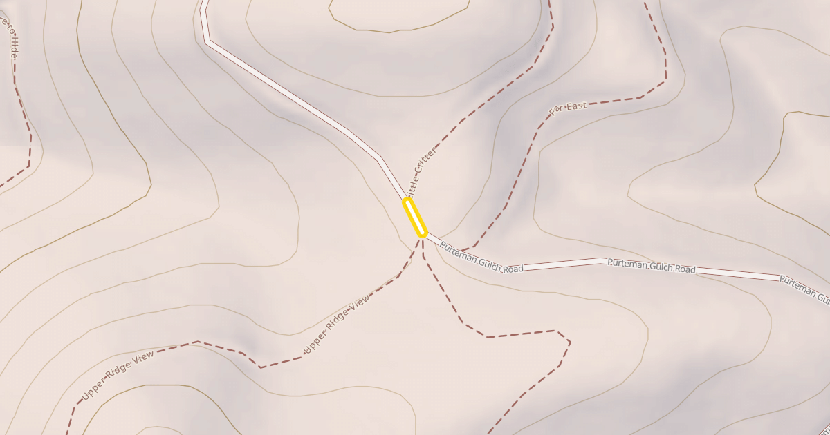Map preview of Purteman Gulch Road