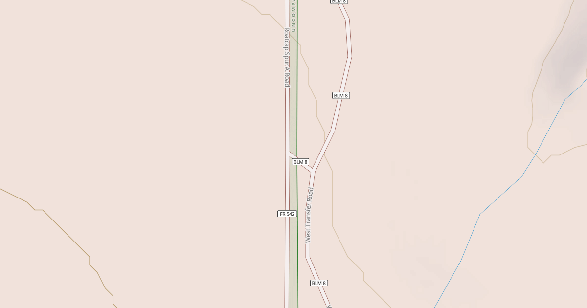 Map preview of BLM National GTLF Public Motorized Roads 681b5f5a-3853-46d2-9f83-7b1657f3ca1e