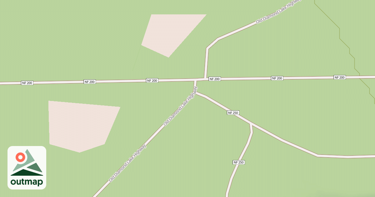 Map of OLD DIAMOND LAKE ROAD/JOHN DAY