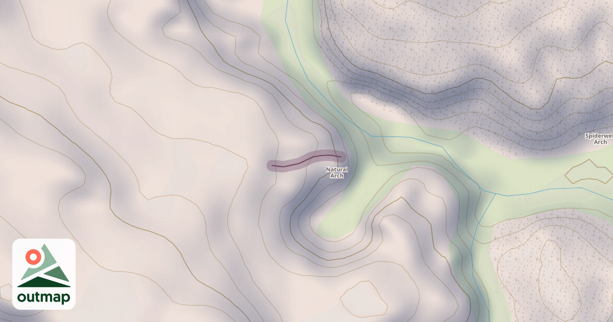 Map of Natural Arch