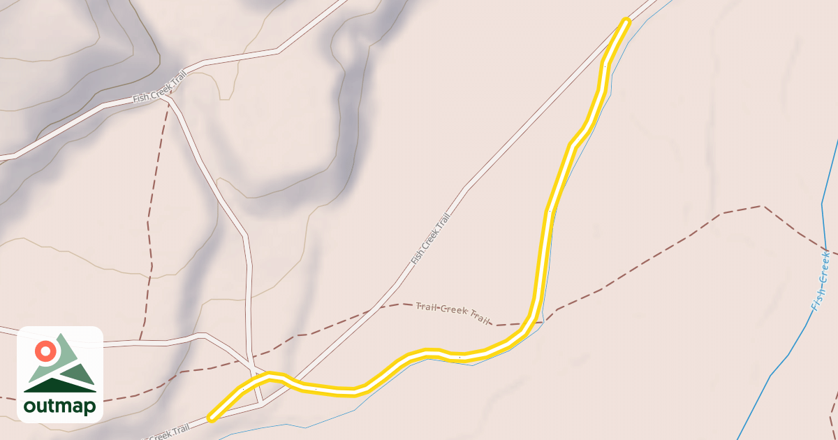 Map of Fish Creek Road Snowmobile Trail