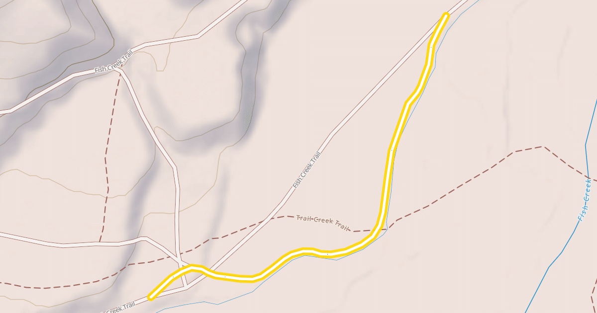 Map preview of Fish Creek Road Snowmobile Trail