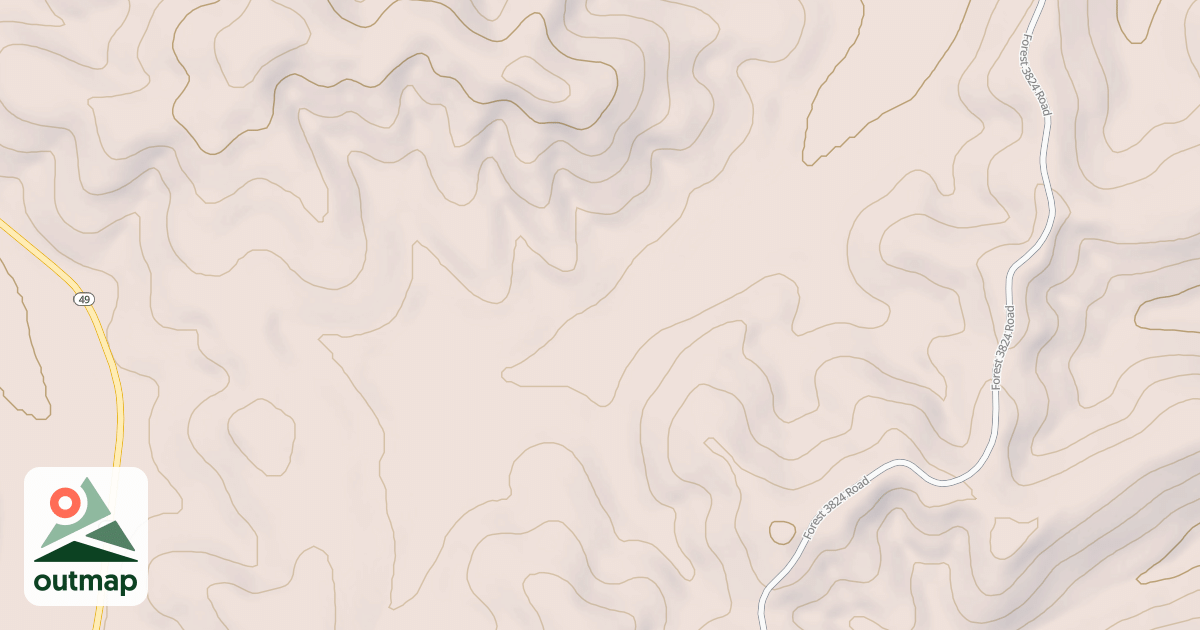 Map of BUNKERS KNOB