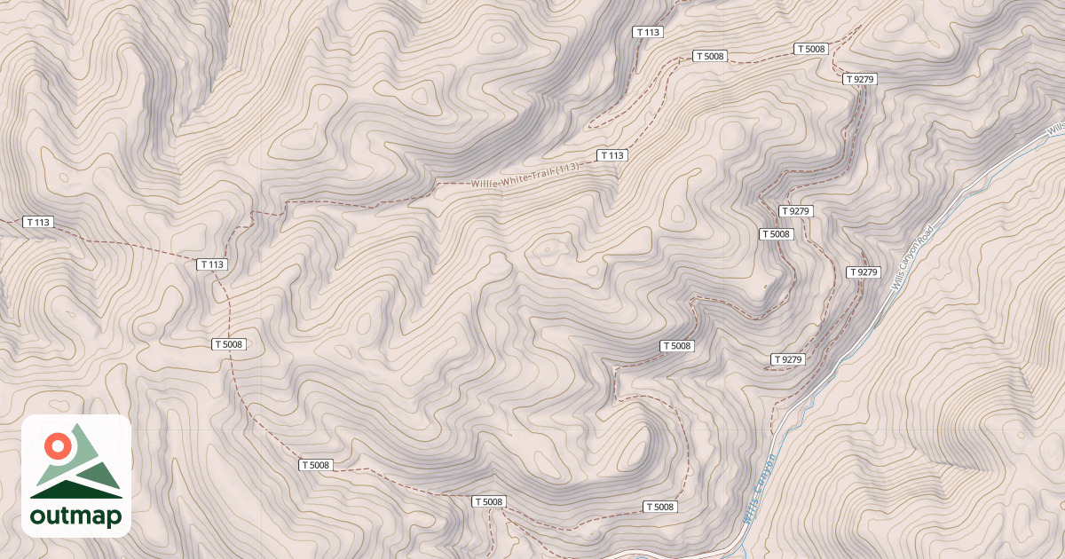 Map of WILLS CYN