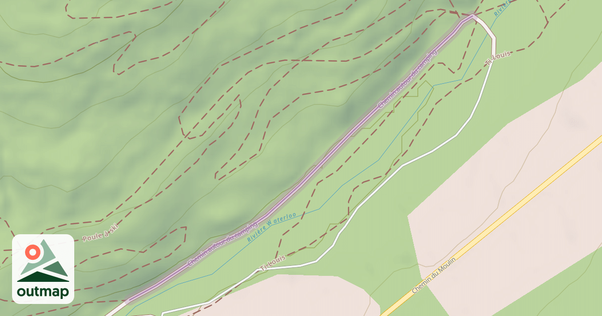 Map of Chemin autour du camping