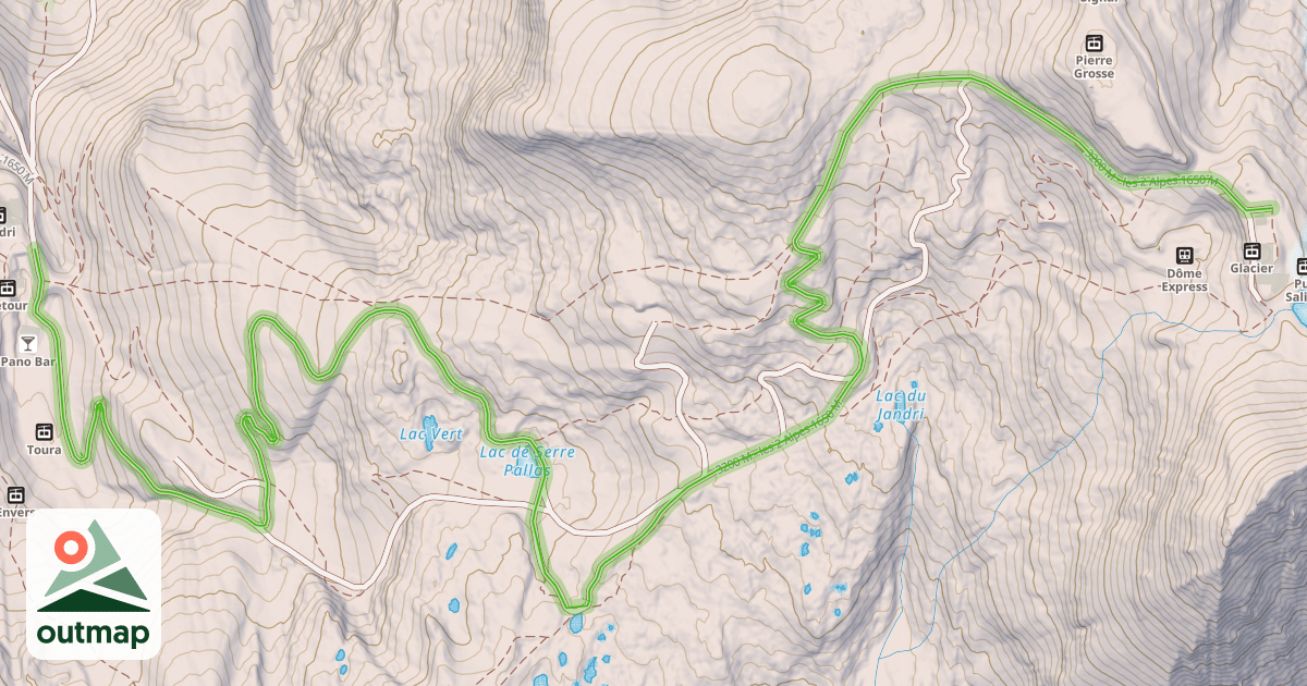 Map of 3200 M - les 2 Alpes 1650 M