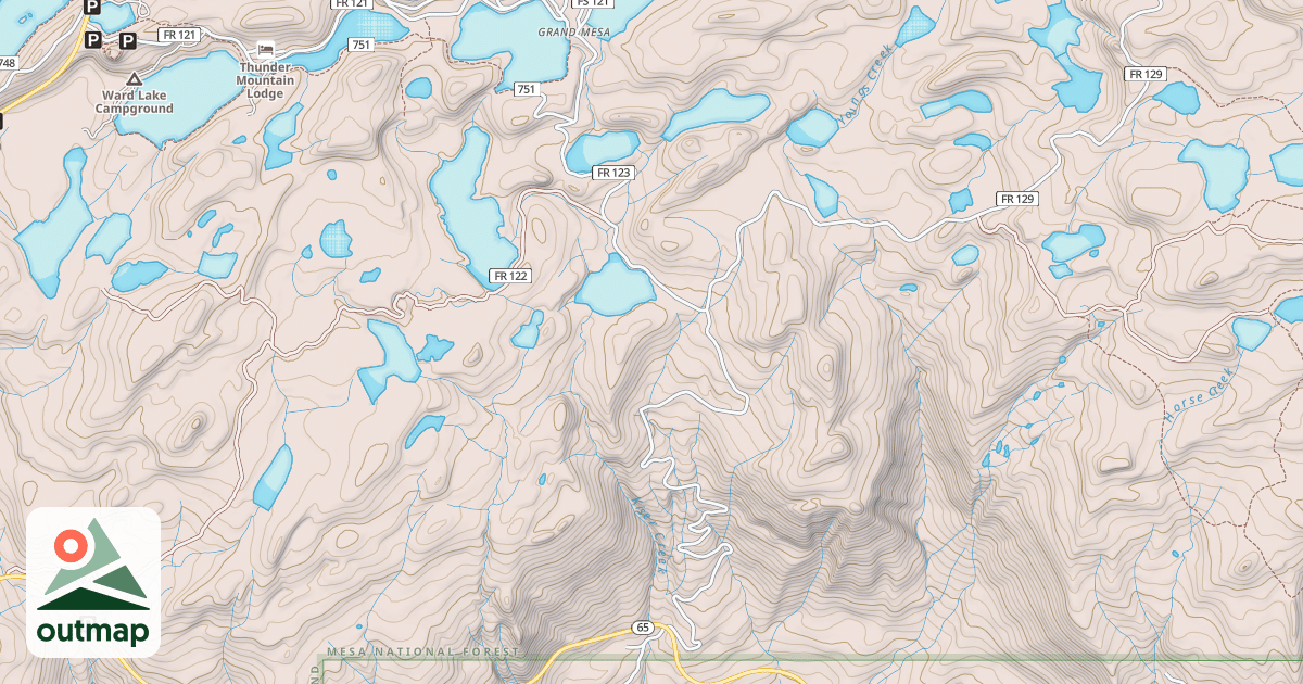 Map of OLD GRAND MESA SNOWMOBILE