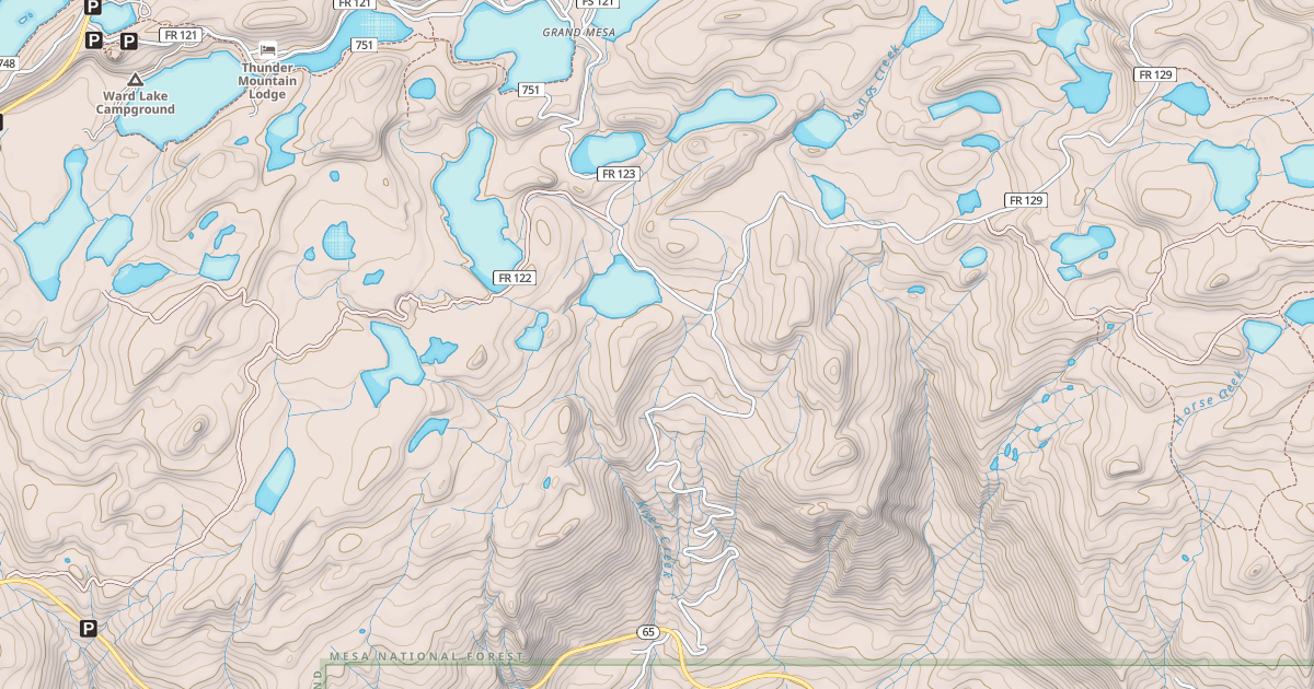 Map preview of OLD GRAND MESA SNOWMOBILE