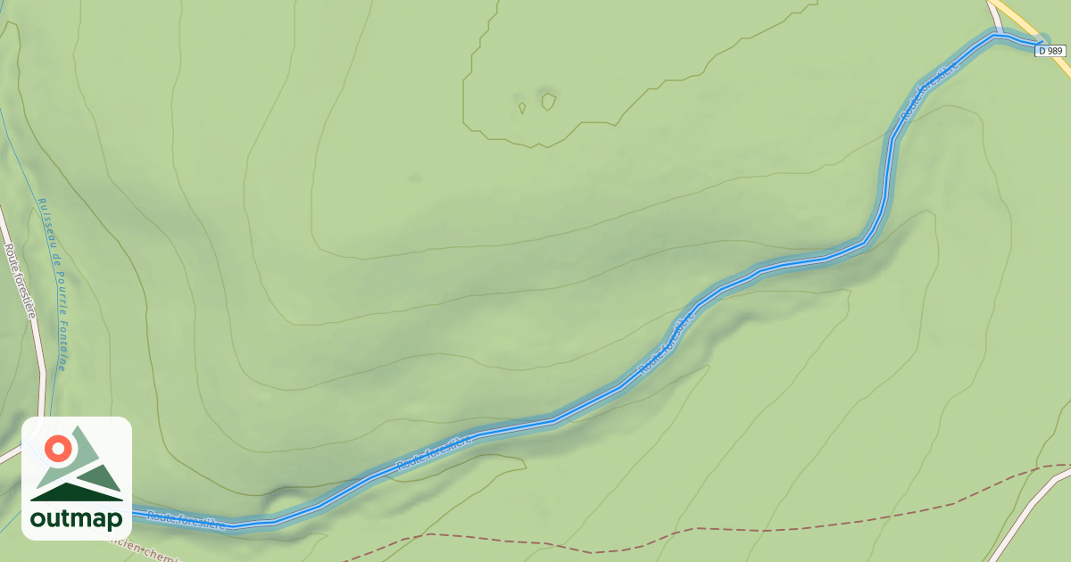 Map of Route forestière in Ardennes
