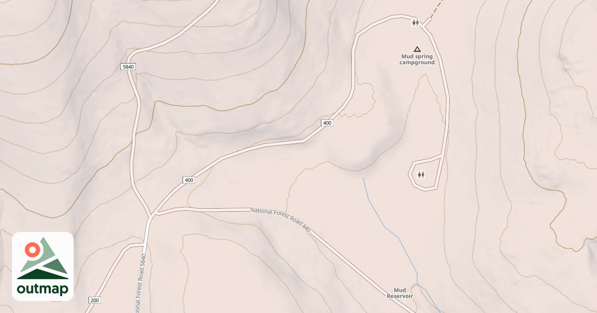 Map of MUD SPRINGS CAMPGROUND