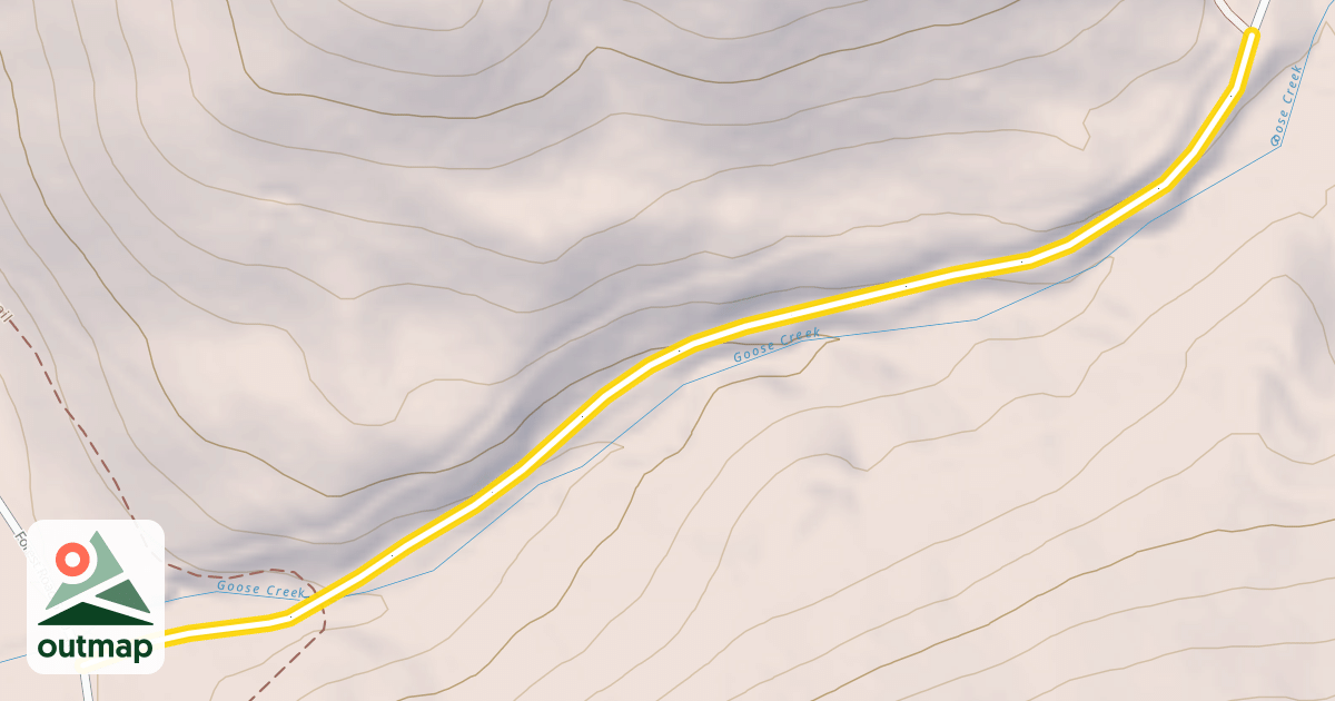 Map of Forest Road 6102