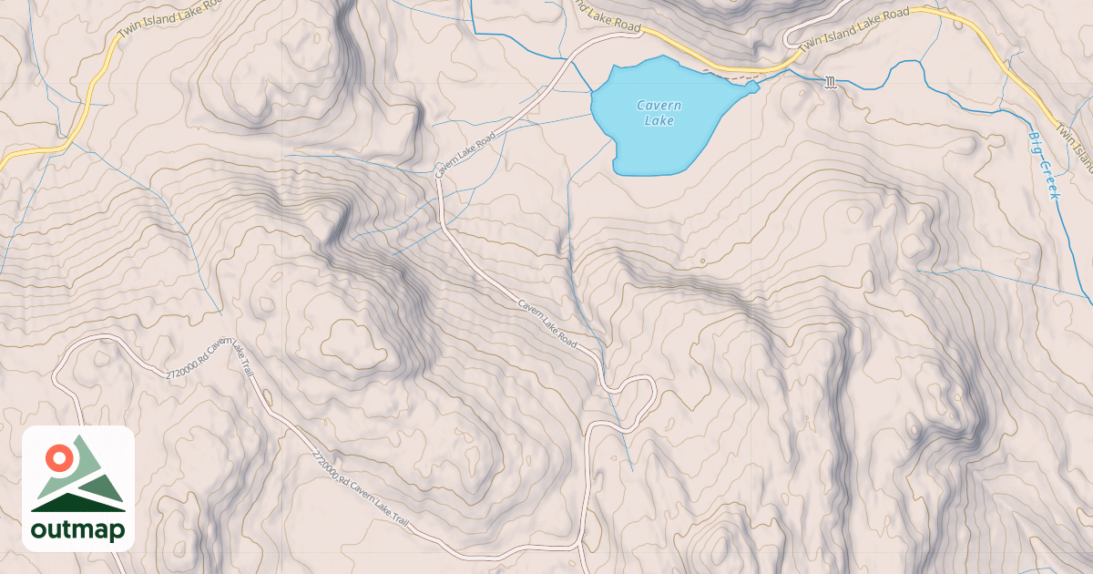 Map of CAVERN LAKE