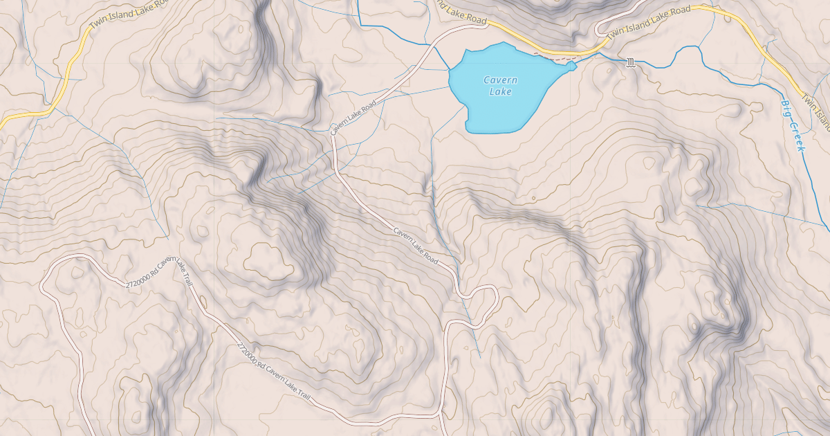 Map preview of CAVERN LAKE
