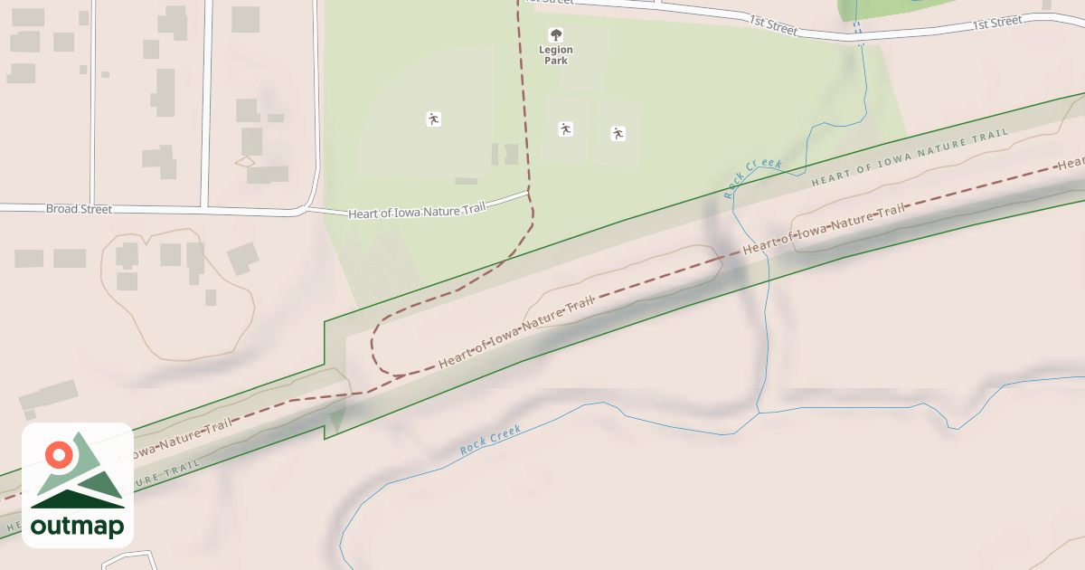 Map of Heart of Iowa Nature Trail