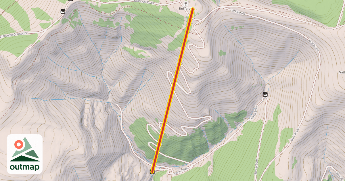 Map of High Noon Express Lift