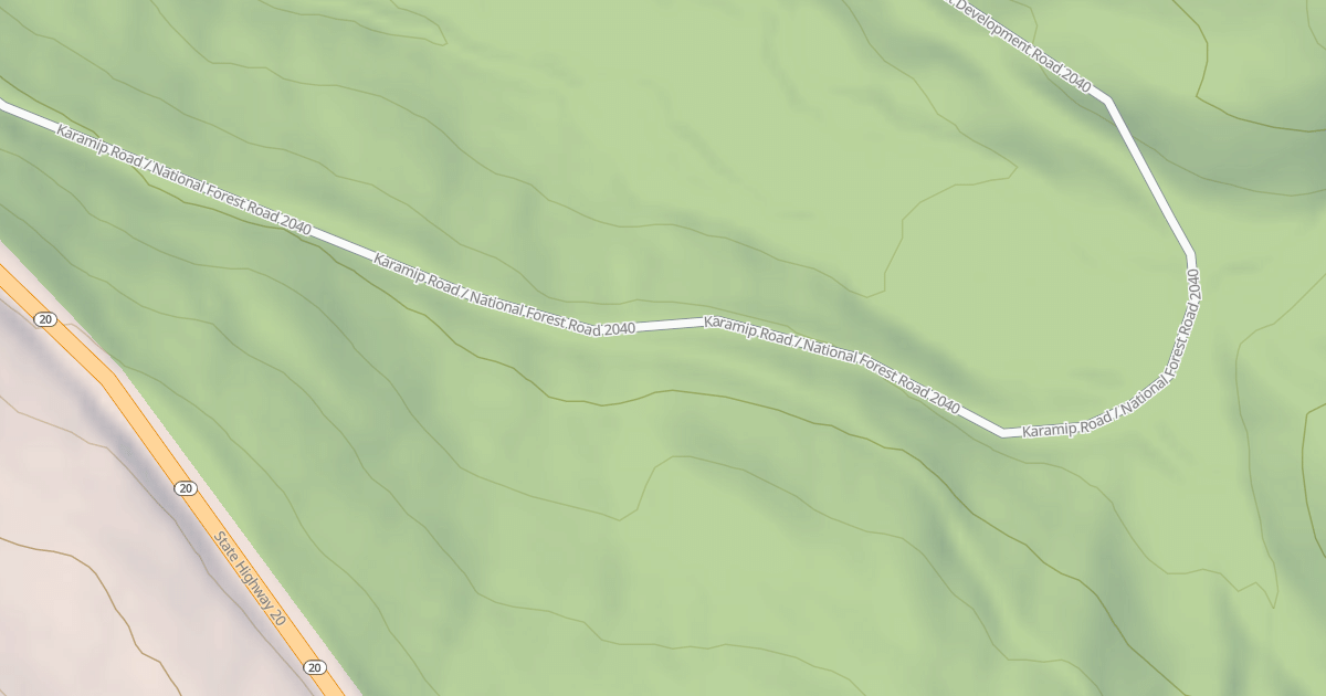 Map preview of USFS Motor Vehicle Use Map Roads {963B2876-AFB4-495D-B3A1-C760F12181A8}