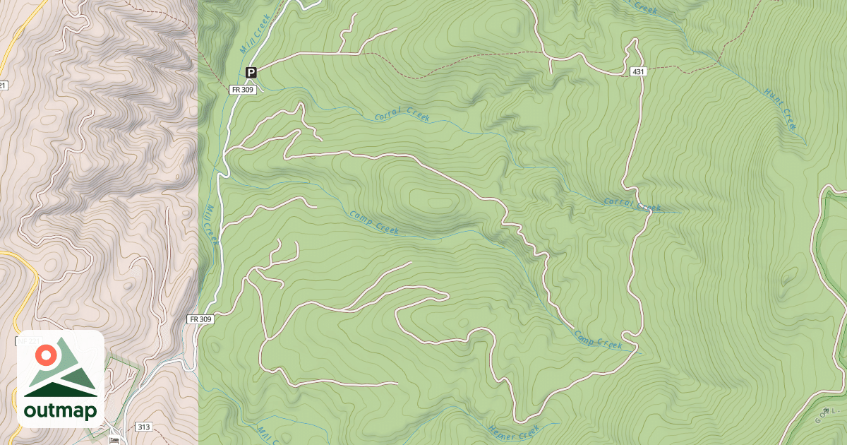 Map of CAMP CREEK