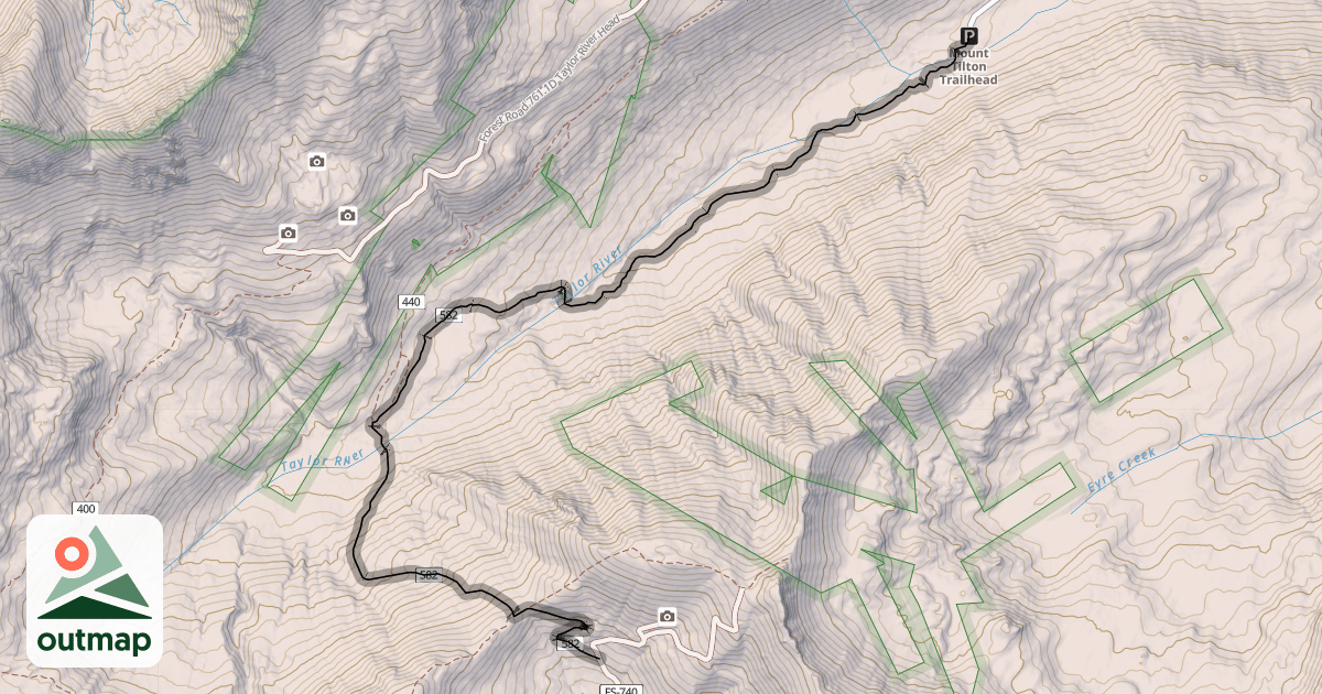 Map of Mount Tilton Trail