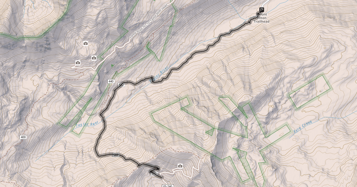 Map preview of Mount Tilton Trail