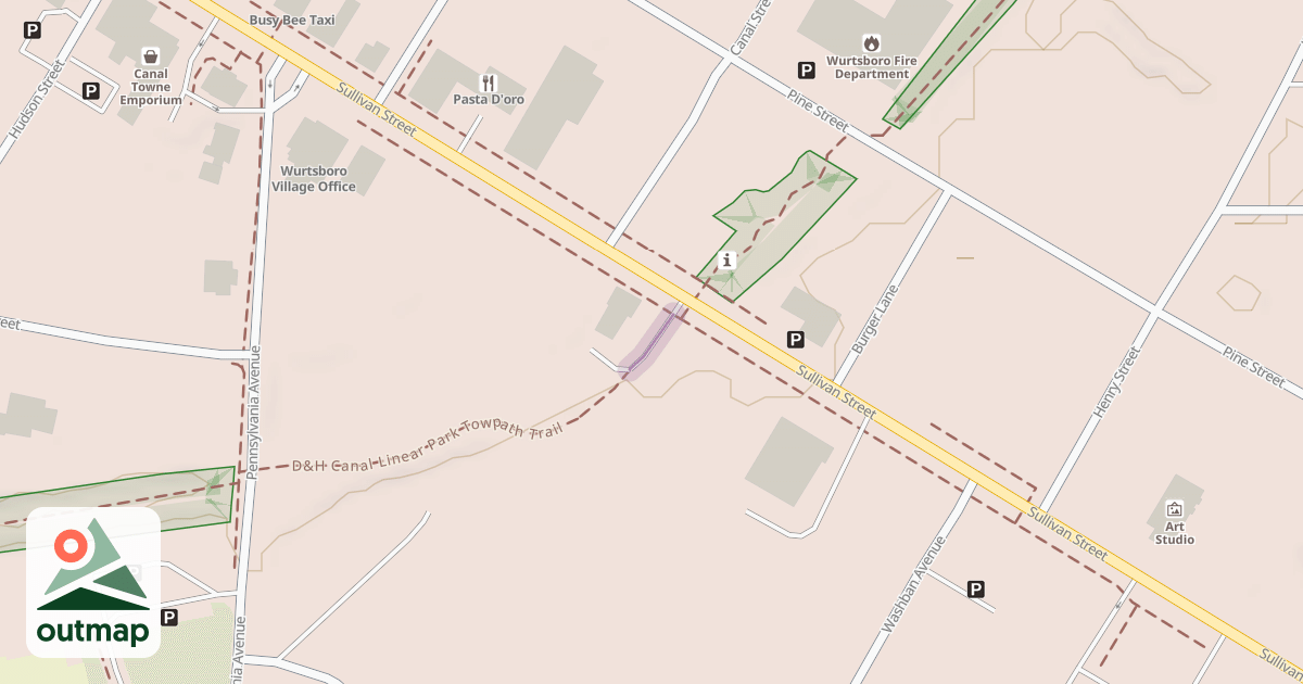 Map of D&H Canal Linear Park Towpath Trail