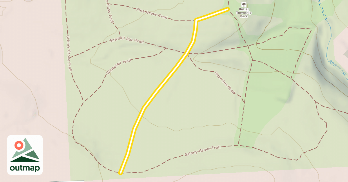 Map of Meadow Run Trail