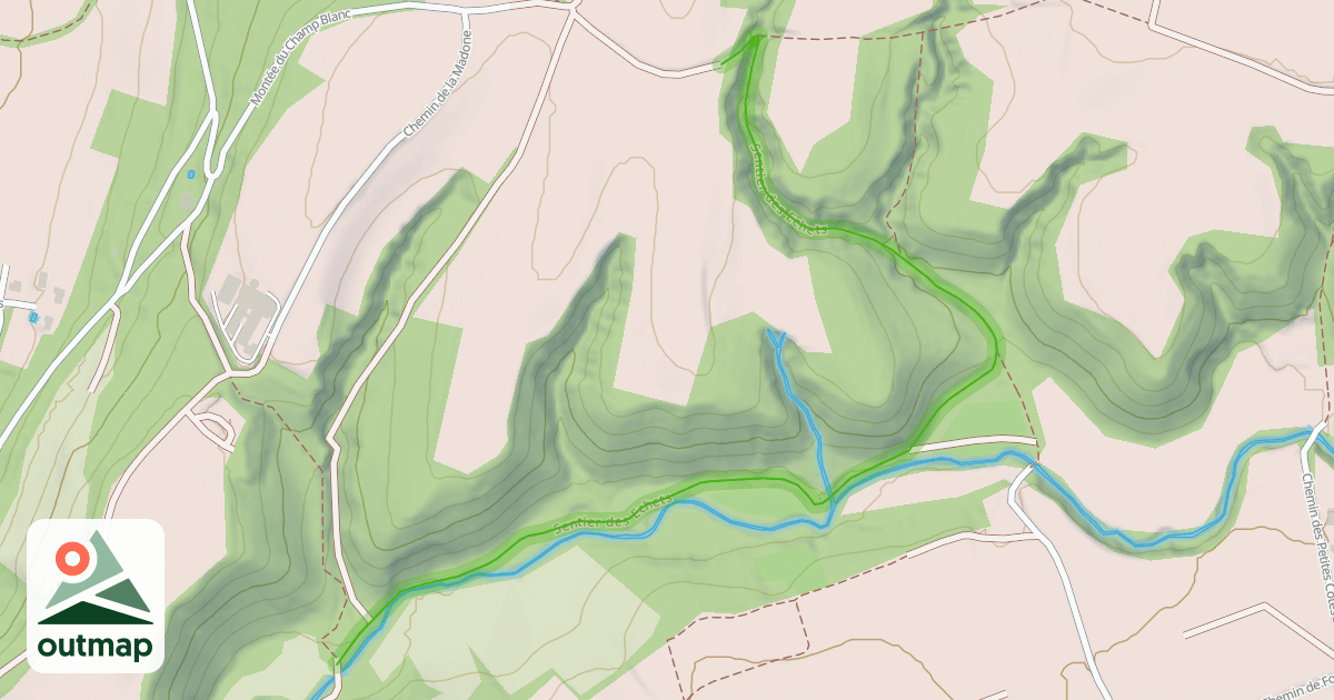 Map of Sentier des Echets