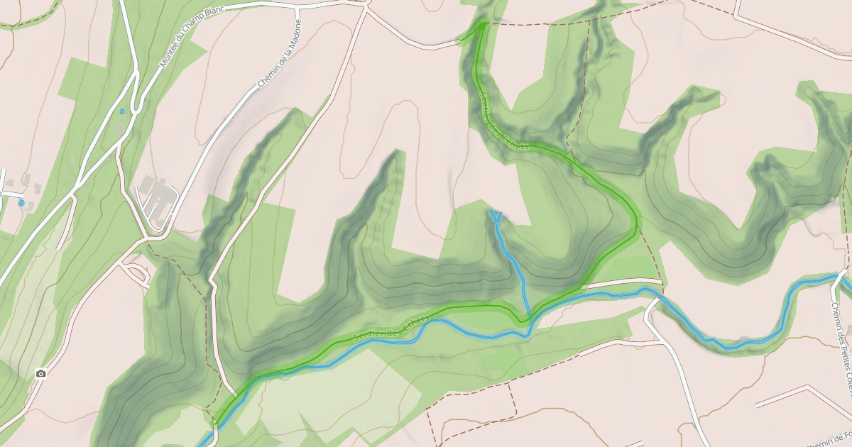 Map preview of Sentier des Echets
