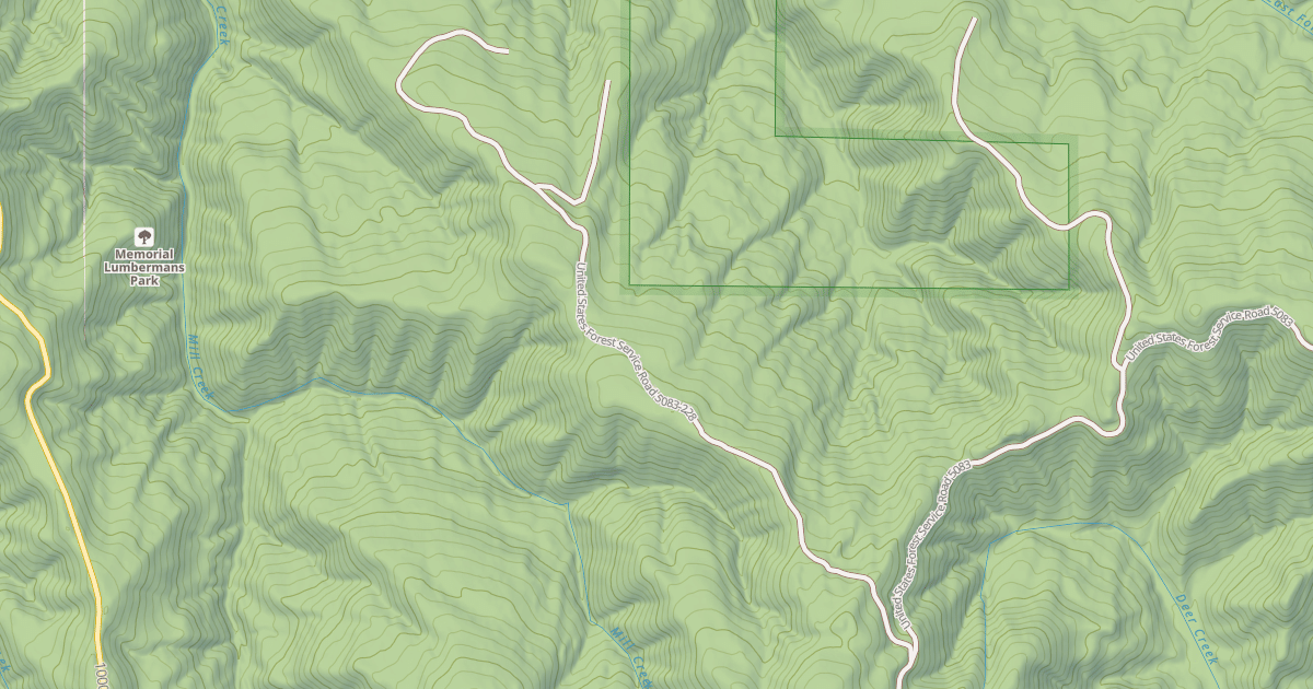Map preview of USFS National Forest System Roads {35FC9A87-31EC-4DB8-ADBF-72E0CA3419F6}