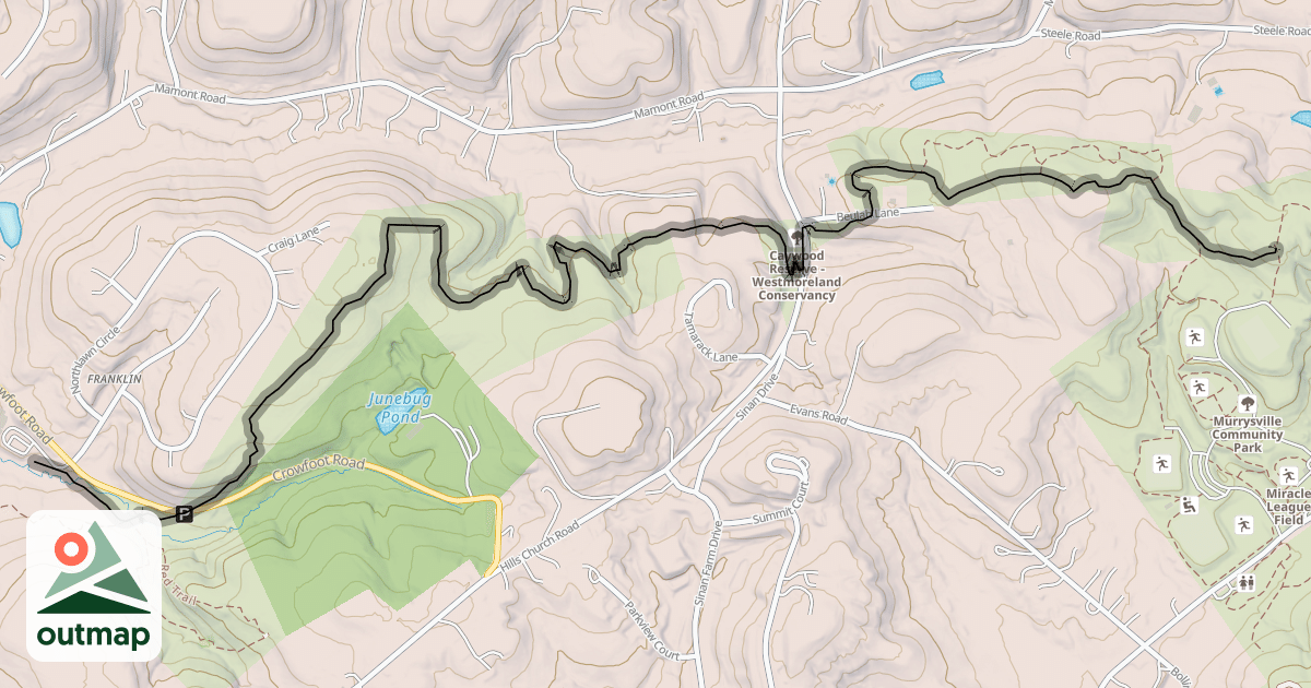 Map of Don Harrison Trail - Blue Trail