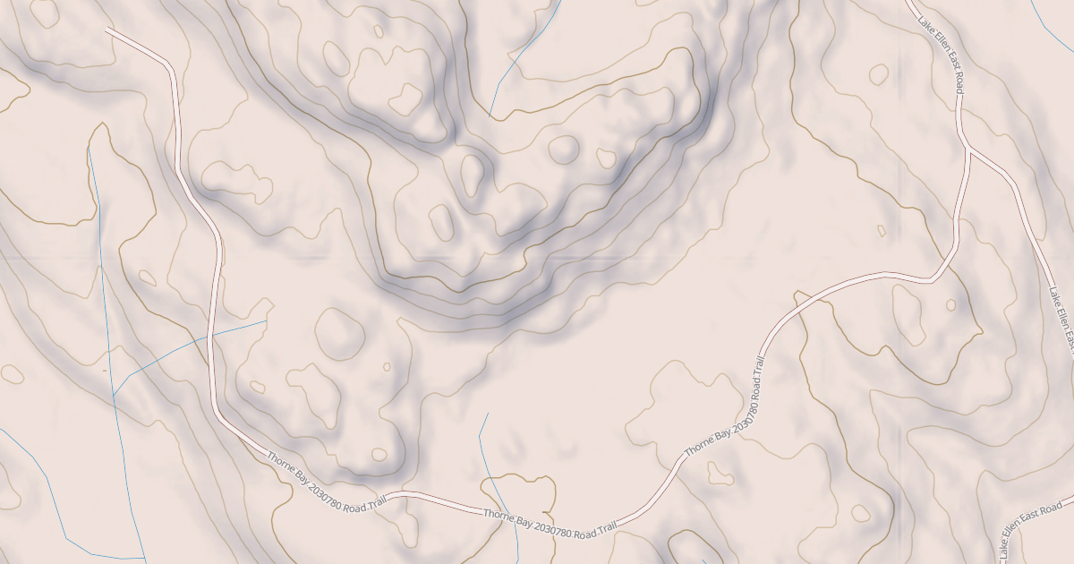 Map preview of Thorne Bay 2030780 Road