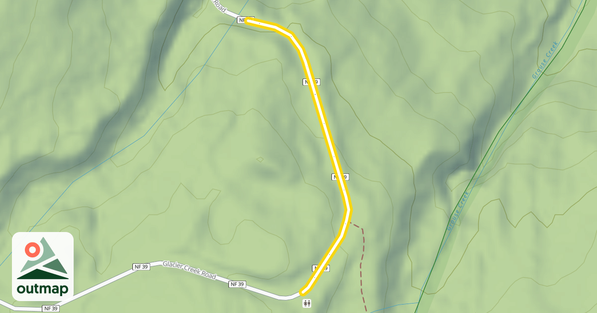 Map of Glacier Creek Road