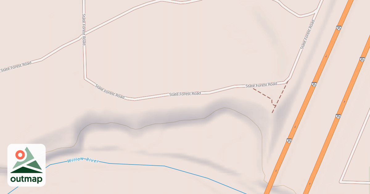 Map of General C.C. Andrews State Forest Trails
