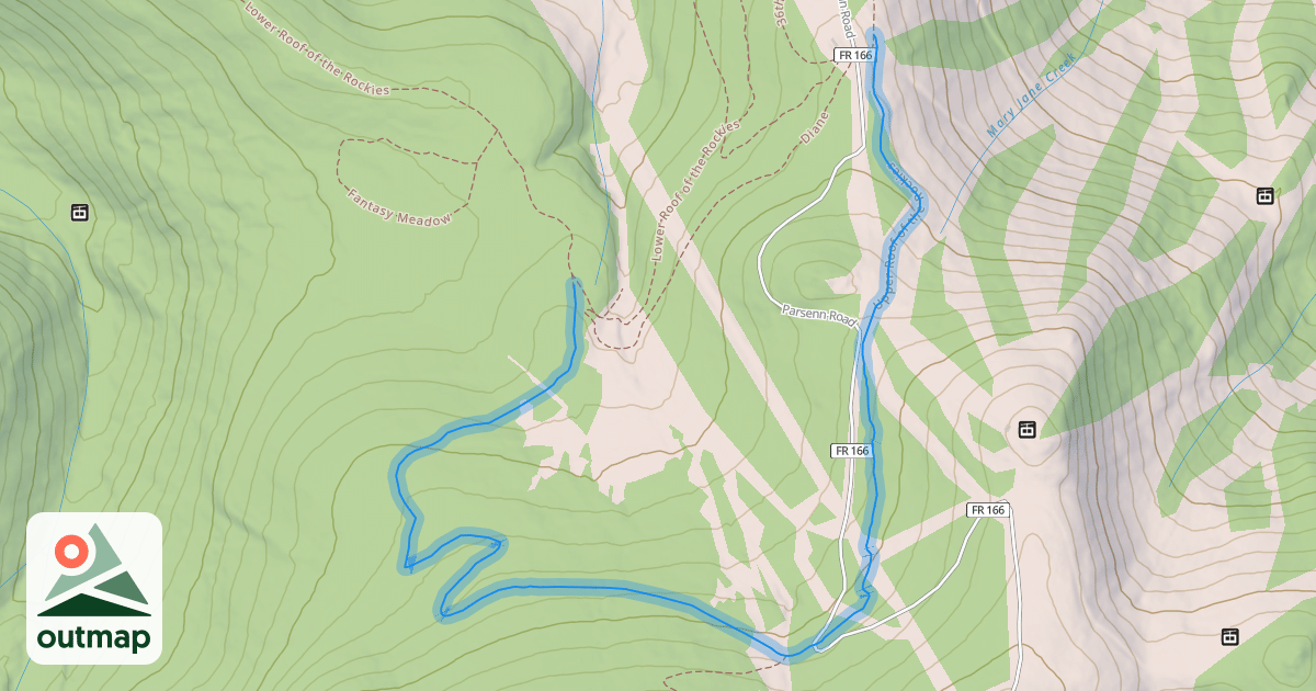 Map of Upper Roof of the Rockies