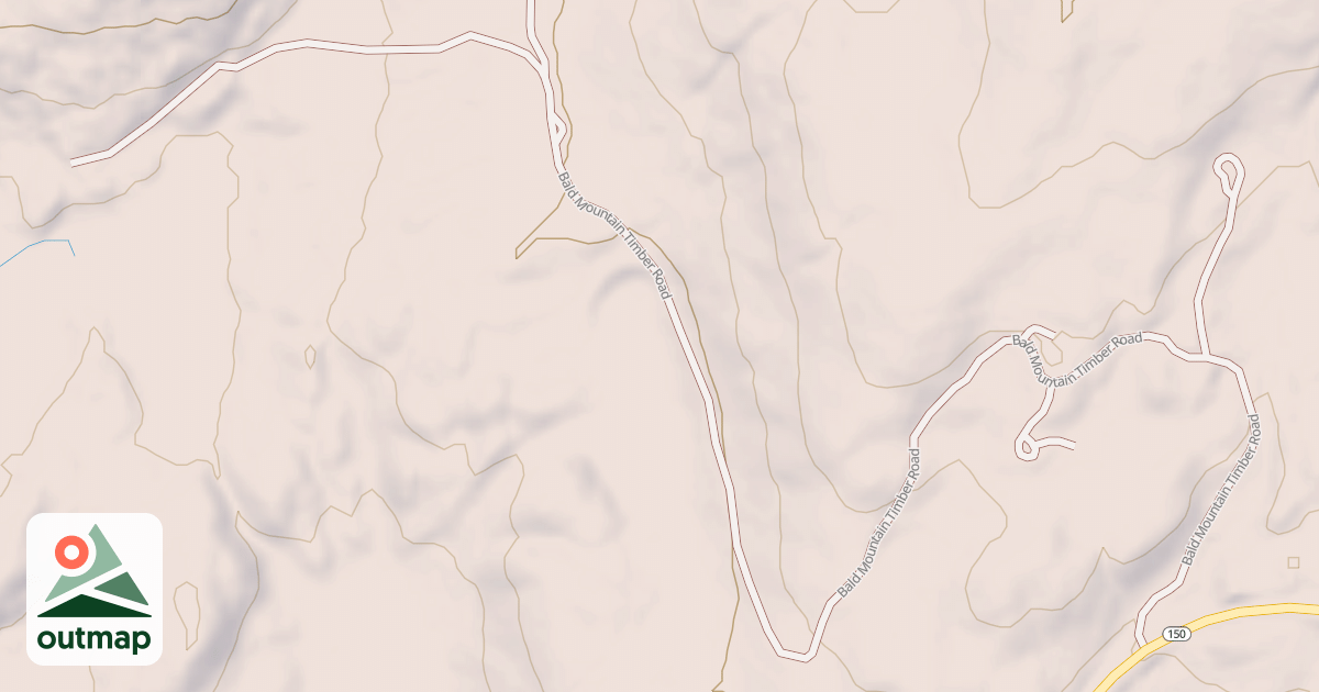Map of BALD MOUNTAIN TIMBER RD.