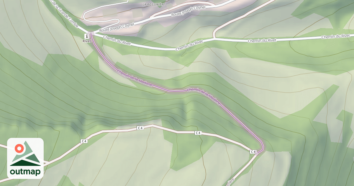 Map of Chemin de la Madone