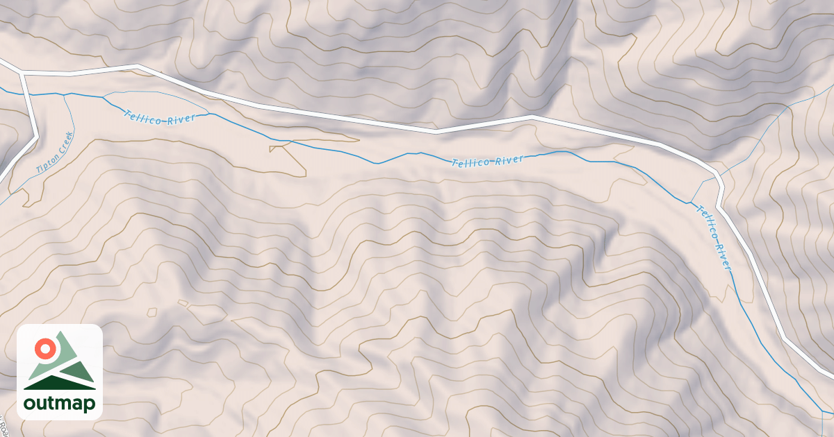 Map of TELLICO RIVER